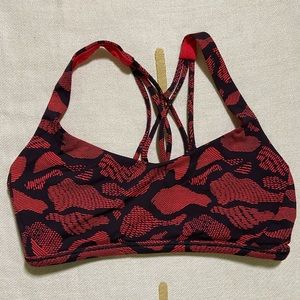 Lululemon Black and Red Sports Bra